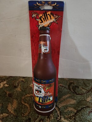 2012 Silly Squeaker Beer Bottle Rubber Dog Toy Unused!