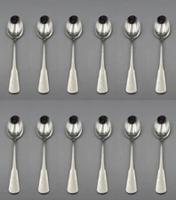 Oneida Stainless MINUTE MAN Large Soup Spoons - Set of Twelve * USA