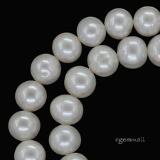 White Freshwater Pearl Off Round Beads 8.5-9mm 66268