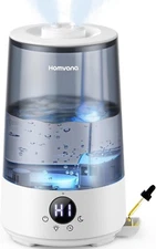 3.6L Cool Mist Top-Fill Humidifier, 34H Runtime, Ultra-Quiet 16dB, 7-Color Night