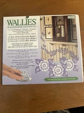 Wallies Wallpaper Cutouts - Brand New - #12051 - Blue Willow Bouquet Wallies