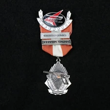 Boeing Employees Rifle & Pistol Club Medal Pin Monthly Match 2nd Place Aviation