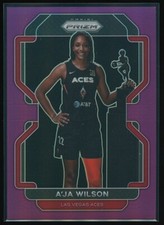 A'ja Wilson 2022 Panini Prizm WNBA MVP Trophy Purple Prizm 39/99 #128