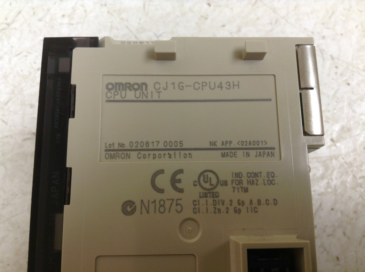 Omron CJ1G-CPU43H Sysmac Programmable Controller CJ1GCPU43H | eBay