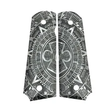 1911 Full Size Grips Pearl Aztec Motif Engraved Fits Colt & Clones 1911 Grips