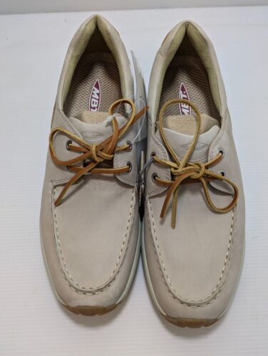 Zapato de barco MBT Meli Toning de cuero con cordones para mujer, tostado - Imagen 2 de 5