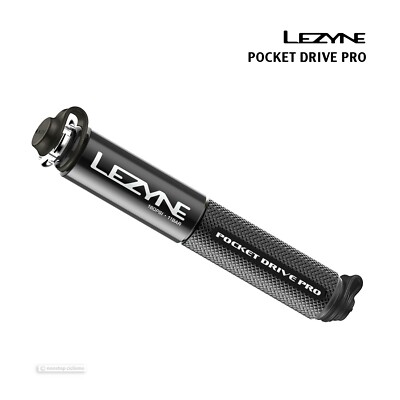 Lezyne POCKET DRIVE PRO High Pressure Bicycle Hand Pump : MATTE BLACK/BLACK