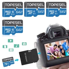 4 Pack  64 GB Micro SD Card Micro SDXC TF Cards Flash Memory Cards for Cameras