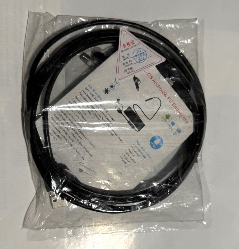 8 LED USB Snake Endoscope Borescope Inspection Camera Scope for Android Type C