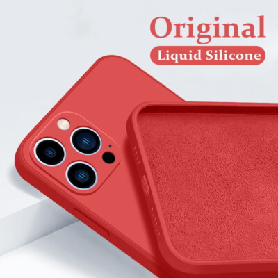 Silicone Protective Cases For iPhone 16 15 14 13 12 Pro Max 11 XS 7 8 Plus Soft Case