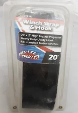 NEW BOATER SPORTS 59818 WHINCH STRAP WITH HOOK 20'X2"