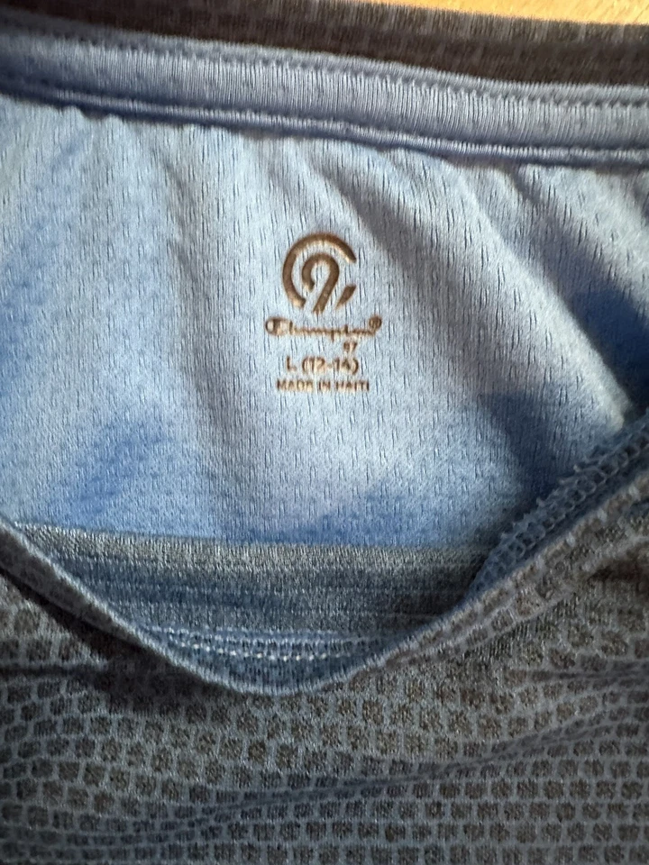 Camisa C9 by Champion Azul Jaspeado Malla Manga Corta Mecha Seca Niños Talla L (12-14) Foto 4 de 4