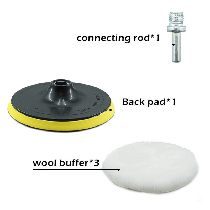 5/6PCS 7 Inch Polishing Pad Car Waxing Auto Paint Care Polisher Pads