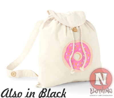 Donut Rucksack Strand Urlaub Schule Hochschule Organische Baumwolle Tages Tasche