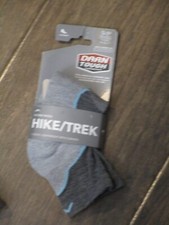 DARN TOUGH HIKE/TREK QUARTER LIGHTWEIGHT W/ CUSHION SLATE 1/4 SOCKS SIZE SMALL