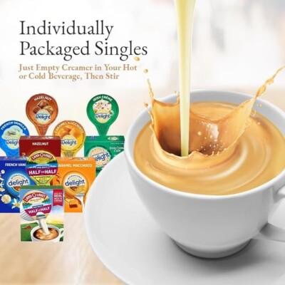 International Delight Mini Coffee Creamer Liquid Variety 75 Pack for Home Office
