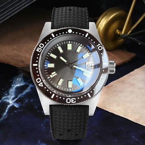 Tandorio 41 Mm 62MAS Schwarz-Graues Zifferblatt NH35A Automatik 300 M Tauch-Herr - Bild 9 von 26