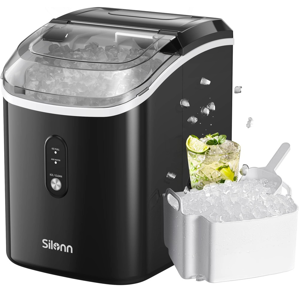 Nugget Countertop Sonic Ice Maker for Home Kitchen Office - Chewable Pellet I...