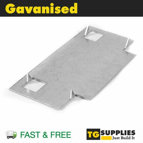 Galvanised Metal Safe Plate Protect Cable Wiring or Pipes - NO FIXINGS REQUIRED