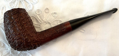 Vintage Estate Tobacco Pipe Real Briar Made In Italy Rusticated 5-1/2'' Long #42