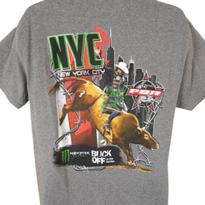 Professional Bull Riders T Shirt Mens Size Large Gray PBR Buck Off At ...