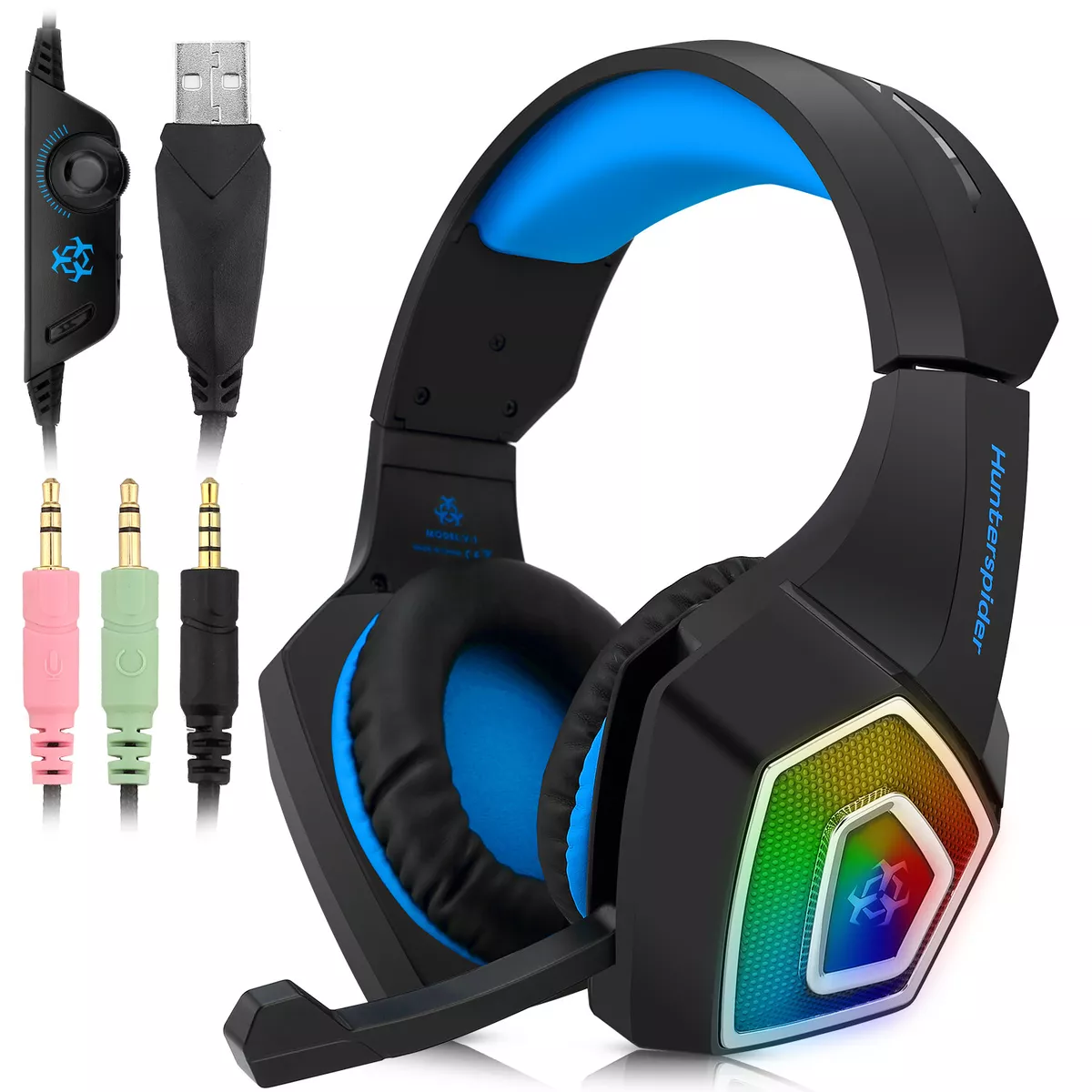 Hunterspider headset store led lights