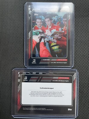 2023 TOPPS STORY OF AYRTON SENNA LOVE AFFAIR WITH MONACO ONLY 831 MADE