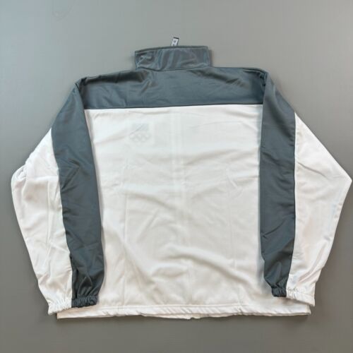 Team USA Olympic Committee Track Jacket Mens XL White Gray Full Zip Long Sleeve - Picture 8 of 14