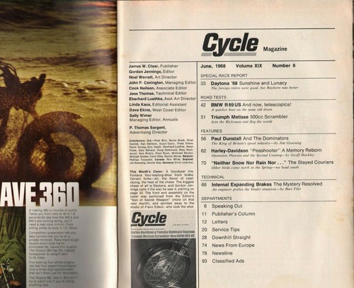 1968 June Cycle - Vintage Motorcycle Magazine - Picture 2 of 2