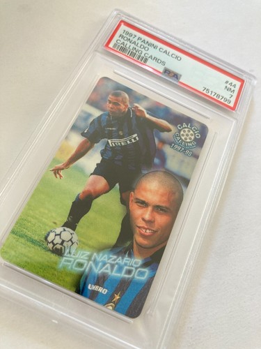 1997 PANINI CALCIO CALLING CARDS #44 RONALDO PSA 7 - Picture 7 of 22