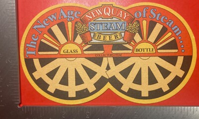 NEWQUAY STEAM BEER 4.25 X 7.25 INCH BEER COASTER