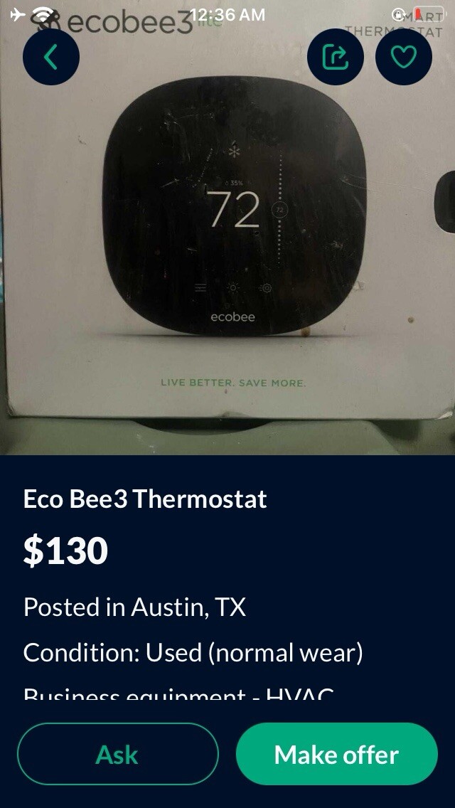 ecobee3 Smart Thermostat - Black-image