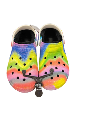 Crocs Classic Lined Clogs Spray Dye Multicolor Mens 10  display picture 3