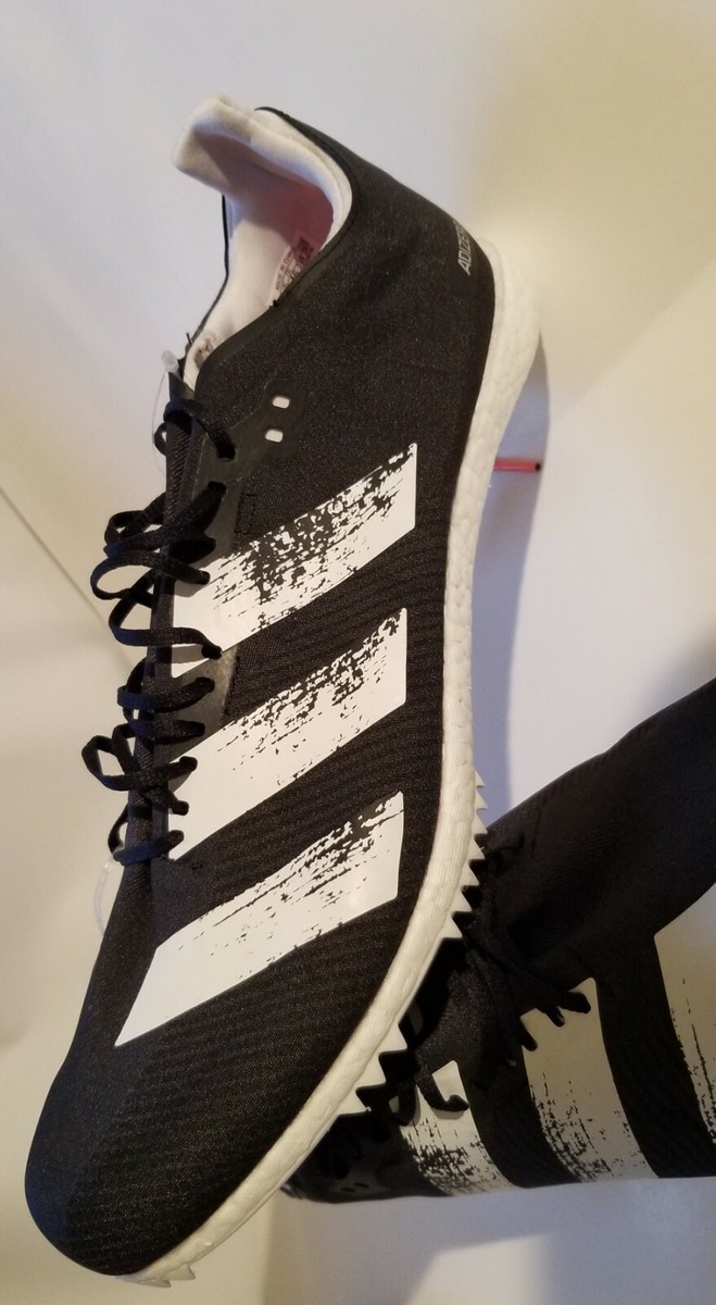 Adidas Men adiZero Avanti Track Field Spikes Cleats EG7833 Black White Size 11.5 Adidas Adizero Avanti Boost Track And Field Shoes Spikes  main image 4