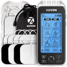 AUVON 4 Outputs TENS Unit EMS Muscle Stimulator Machine for Pain Relief Thera...