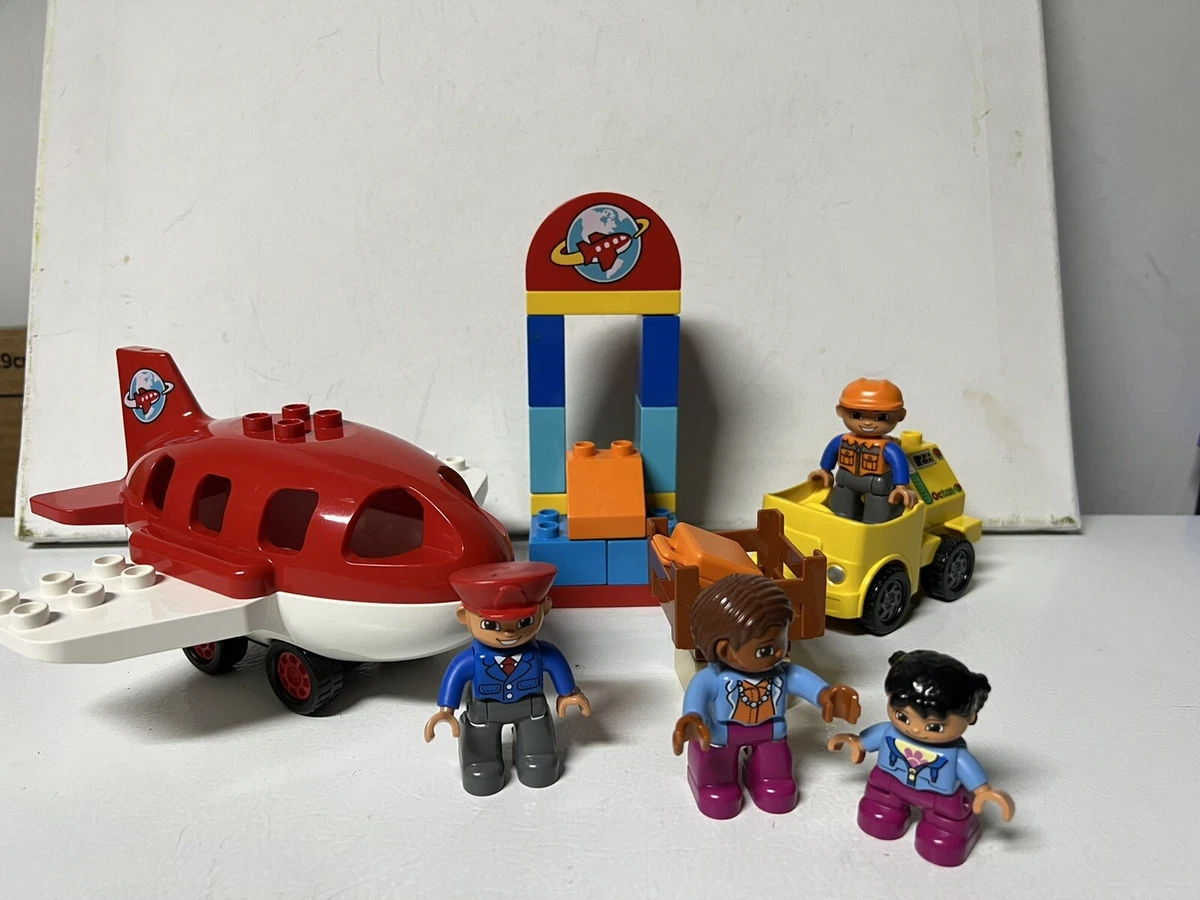 Lego Duplo Airport Set Airplane People All Clean Completed Set