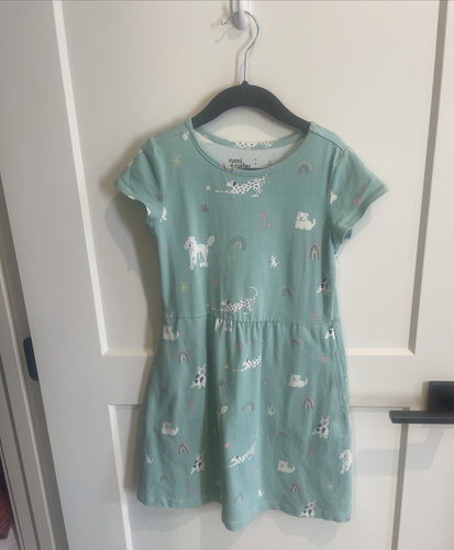 7 Piece Lot of Girls Dresses/Skorts/Shorts Size 6-7 Green/Blue/Pink - Picture 4 of 24