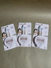 3 Pack! Dermaplane Facial Exfoliator & Hair Remover With Precision Brow Shaper￼