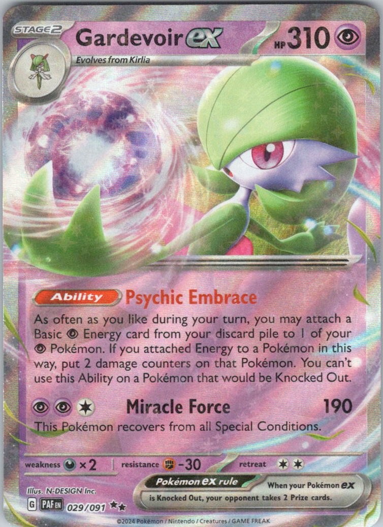 Gardevoir ex - 029/091 #29/91 (Holo) (NM) SV: Paldean Fates PAF Pokemon