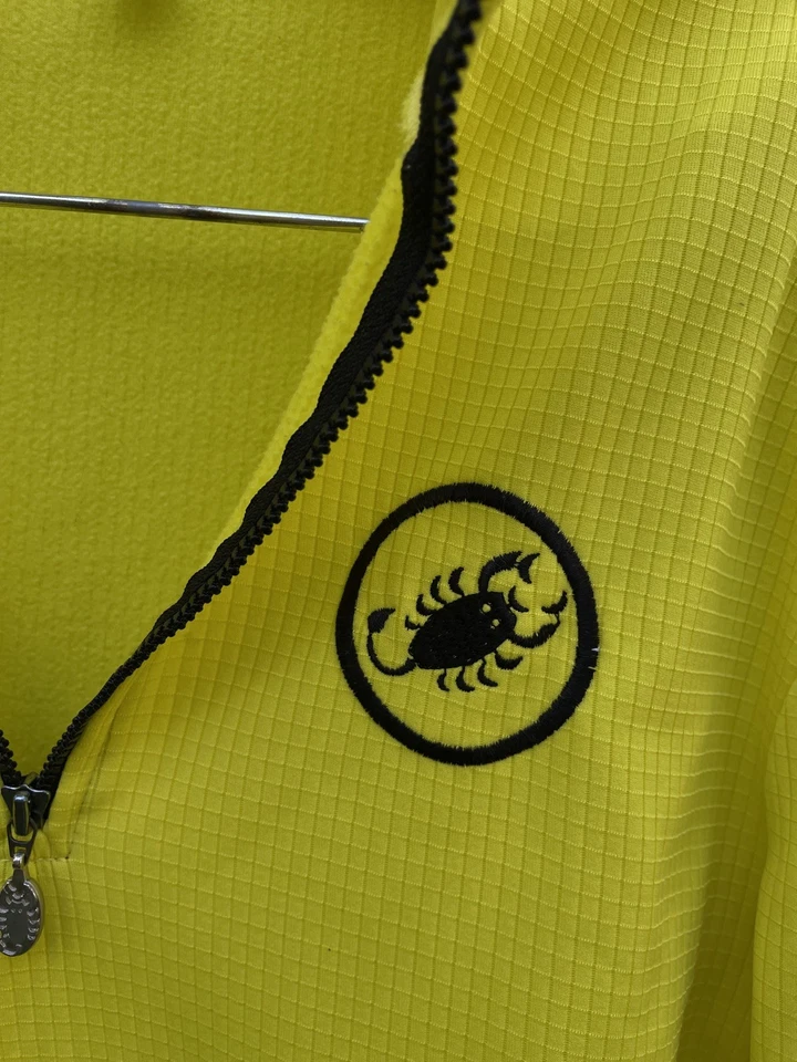 Camiseta deportiva de ciclismo Castelli vintage años 90 manga larga cremallera completa amarilla talla M Foto 2 de 4