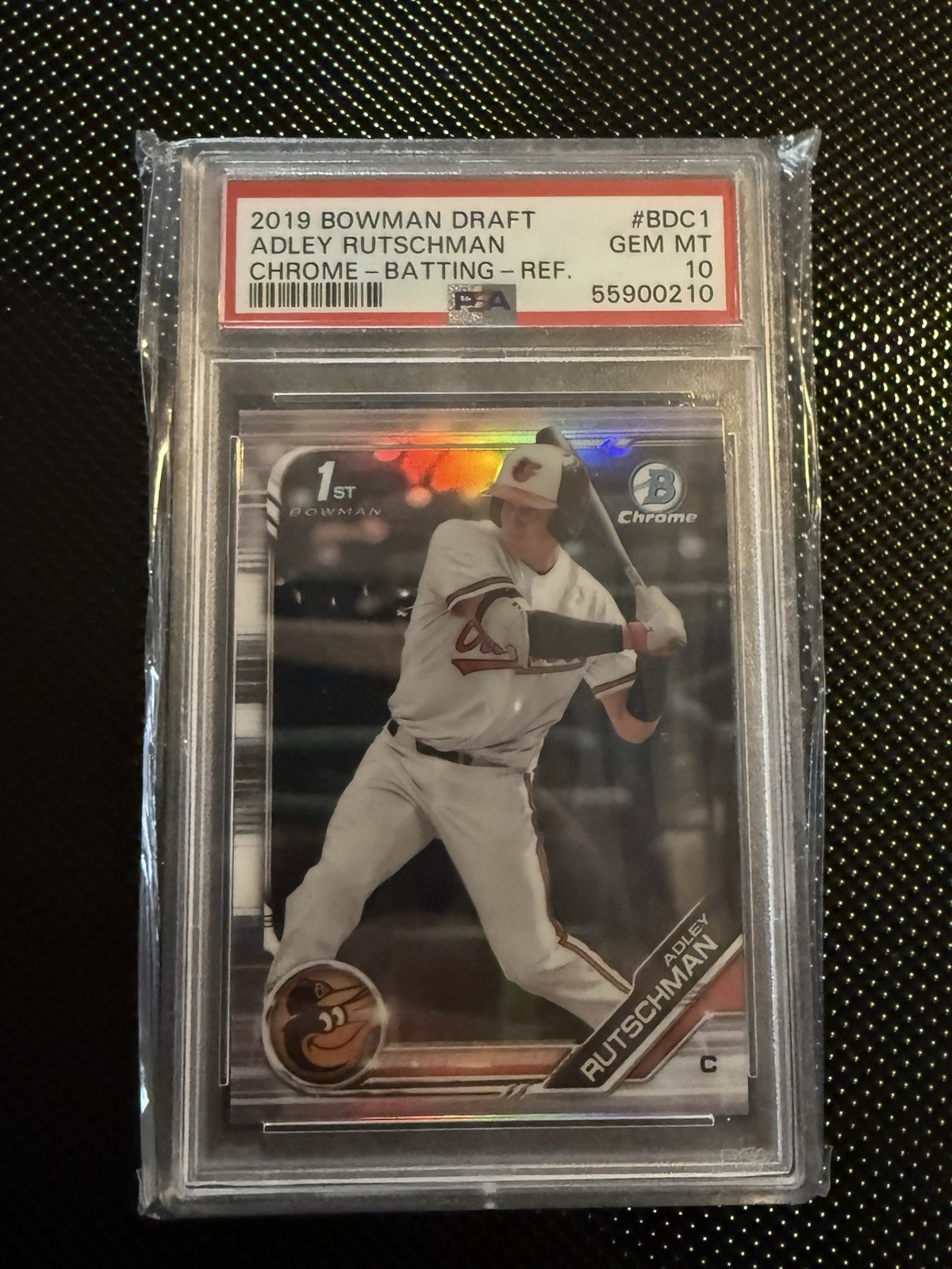 Bowman 2019 Draft Chrome Refractor Rookie Adley Rutschman #BDC-1 PSA 10 Orioles