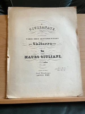 Giuliani Gilianate Varie Idee sentimentali op 148/1 partition guitare Weinberger - Photo 1/4