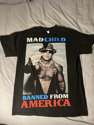 Swollen Members Mad Child, Banned From America T-Shirt, Size Medium