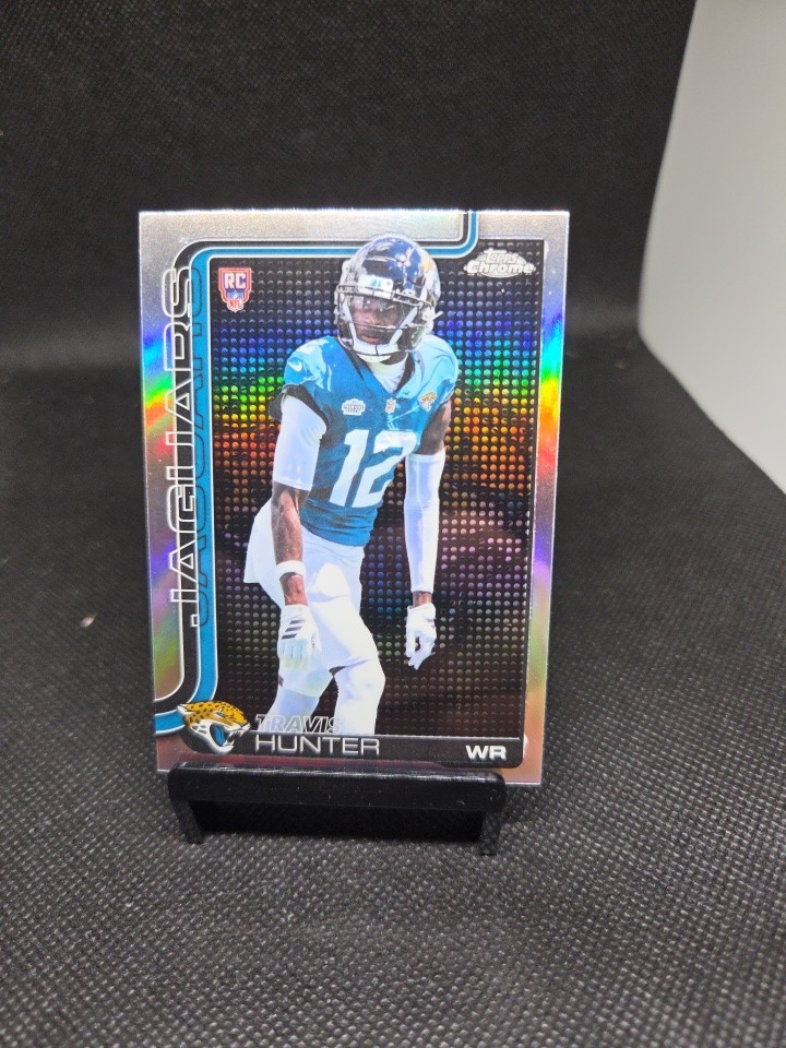 2025 Topps Chrome - Rookies Travis Hunter #332 Lightboard Logo Refractor (RC)