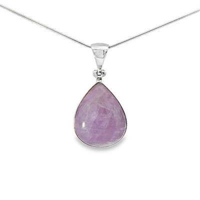Starborn Polished Kunzite Crystal Pendant Necklace (22'') Pink