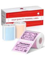 Labels,Thermal Color Label,1.57'' x 1.18''Square Self-Adhesive Sticker Paper ...