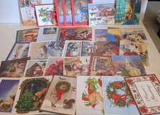 Lot Of 34 Vintage Christmas Cards New With Envelopes Paralyzed Vets/Hallmark Mix