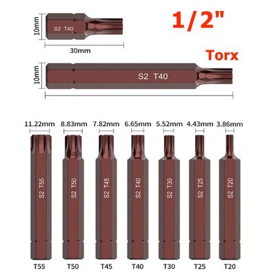 T20 T25 T30 T40 T45 T50 T55 Torx Schlagschrauber Bit Steckschlüssel Einsatz Bit