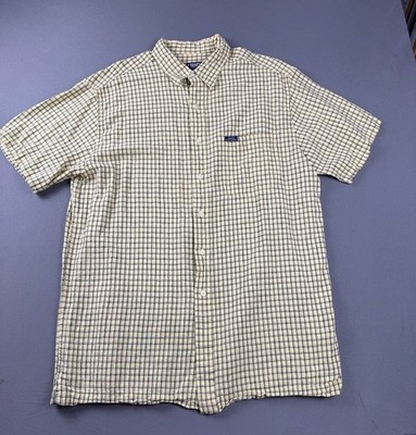 Chaps Ralph Lauren Mens Plaid Short Sleeve Shirt L