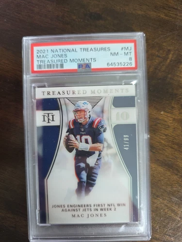 2021 Panini National Treasures - Treasured Moments Mac Jones #TM-MJ /99 (RC)